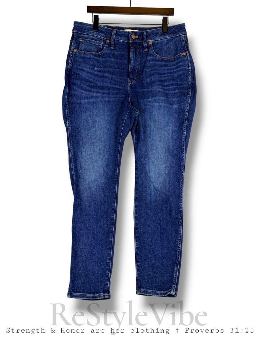 MADEWELL Women’s Size 16W Denim Jeans Curvy High Rise Skinny Stretch Style Fit